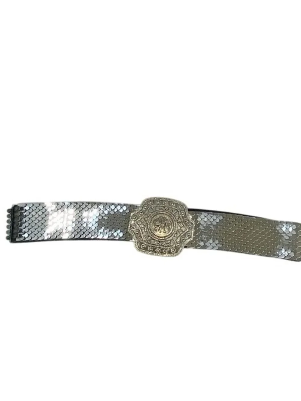 Vintage Bobby & Elaine Silver Stretchy Belt 28